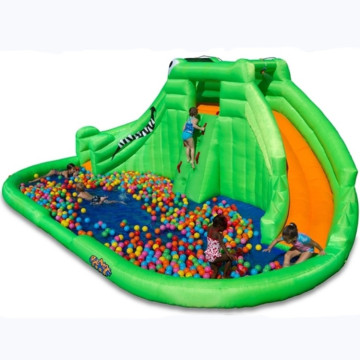 Children Love Dual-Use Crocodile-Shaped Inflatable Water Slide with Pool