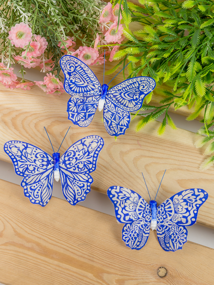 Artesanía de mariposas para decoración de paredes.