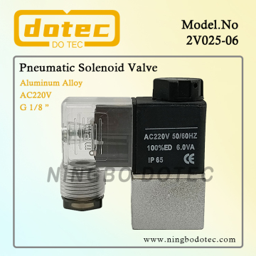 1/8'' 2V025-06 Direct Acting 2/2 Way Pneumatic Solenoid 220VAC
