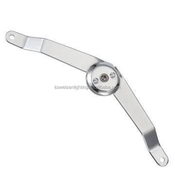 Round Head Chrome Lift Support Arm Hinges for Briefcase Flap, Stay, and Case Support
