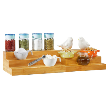 Best 3-Layer Bamboo and Wood Trays for Spice Organization and Kitchen Storage
