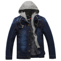 Veste en jean pour hommes de haute qualité avec capuche personnalisée