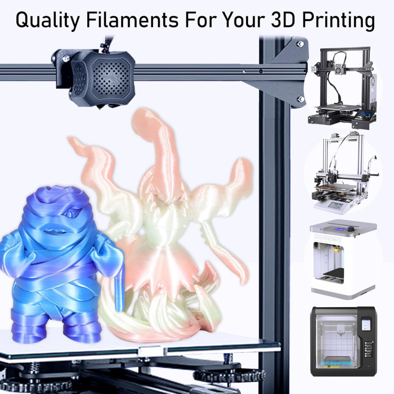 Silk Multicolor PLA Filament 1.75mm