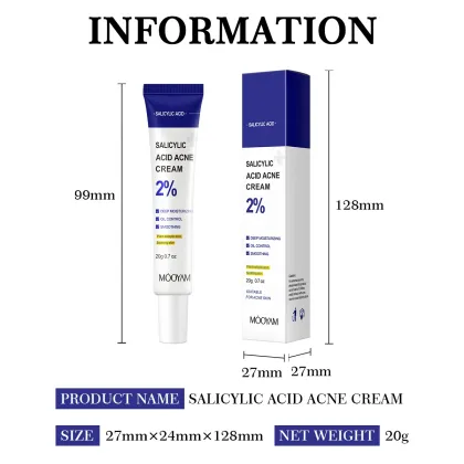 Salicylic Acid & Hyaluronic Acid Face Cream for Skin Repair and Acne Removal