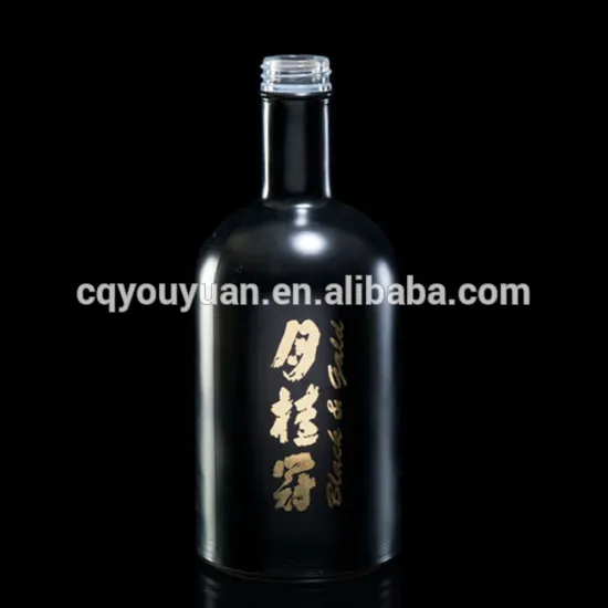 Sake Use Round Glass Bottles 750ML Black Round Bottles