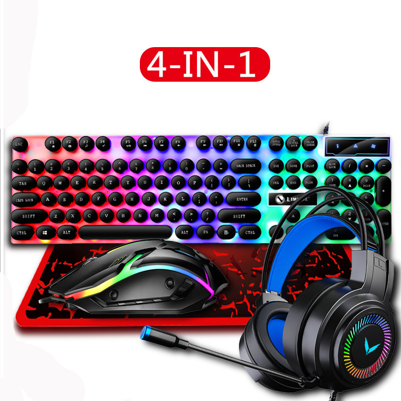 4-in-1-Headset-Maus-Tastatur und -Mauspad