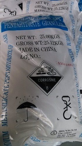 Metassilicato de sódio pentahidratado pó / cristalina granu pentahidratado de metassilicato de sódio em pó / cristalina granular