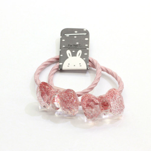 Titolari di coda di cavallo elastici per capelli con fiocco glitter rosa bowknot corone all&#39;ingrosso neonate coreane