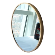 5mm 6mm decorative metal round bathroom safety frame glass mirror price