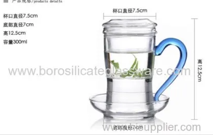 Creative Highly Transparent Pyrex Glass White Teas Tea Cup 