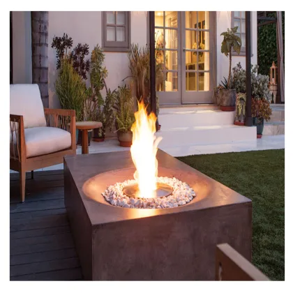 Large Electric Fire Pit with Glass