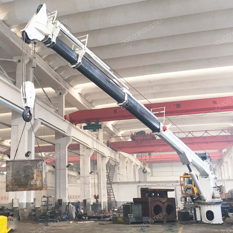 3T telescopic boom ship crane