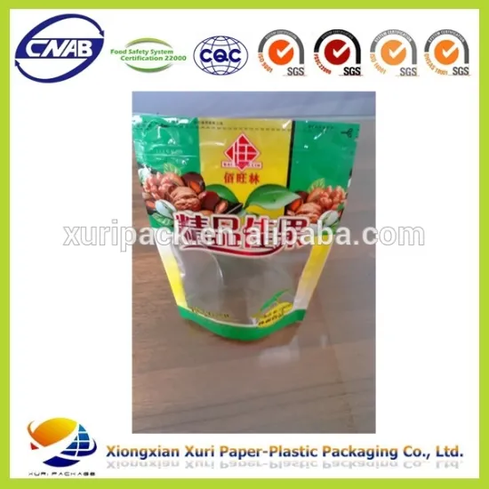 Stand up plastic packaging bag better printing ink