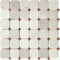 marble mosaic in hexagon