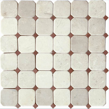 marble mosaic in hexagon