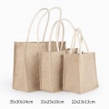 Burla di consegna di generi alimentari Burlap Flax Natural Jute Shopping Borse