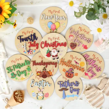 My First Holiday Milestones Photo Props
