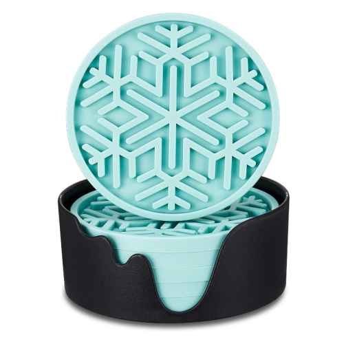 Coasters en silicone de neige personnalisés de qualité alimentaire