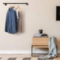 Retro Black Closet Rod Bar for Hanging Clothes