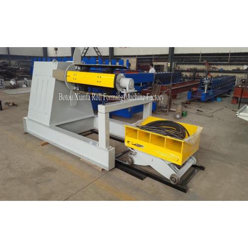 Roll Forming Machine Accessory Device XF 10T Hydraulic Uncoiler with coiler car Manufactory