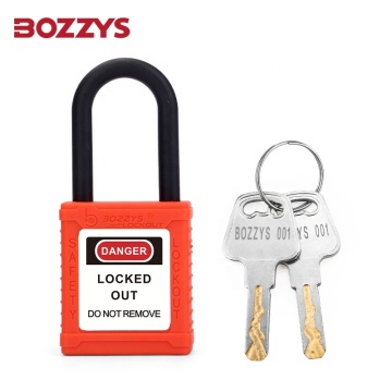 Zenex Composite Safety Lockout Padlock with Non-Conductive Nylon Shackle for Electrical Insulation LOTO