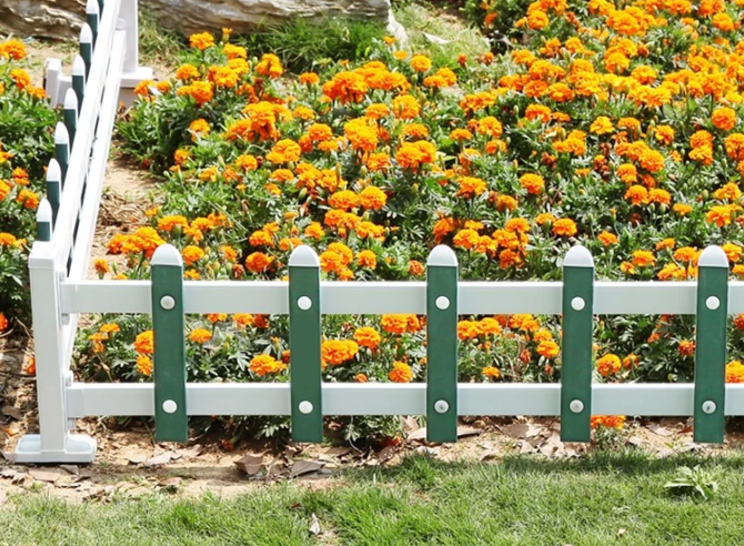 PVC Picket Plastic Lawn Edging Fence