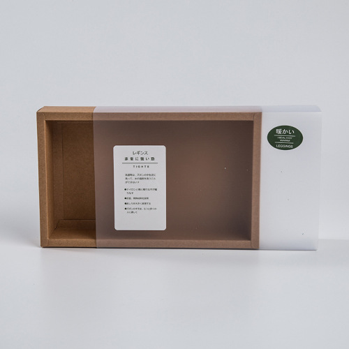 Brown Kraft Paper lådor med klar ärm