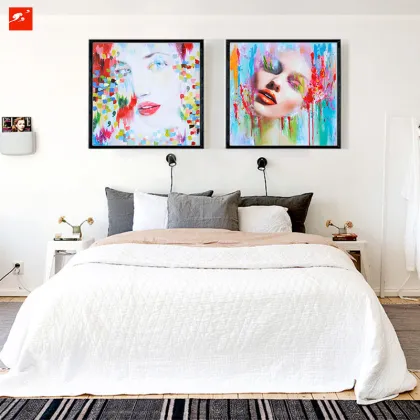 Colourful Woman Face Oil Painting