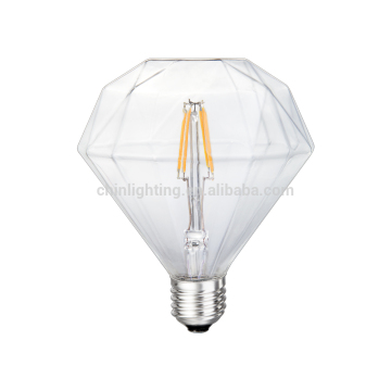 6W UL CE ROHS 95mm 125mm decoration vintage lamp diamond shape filament diamond led bulb