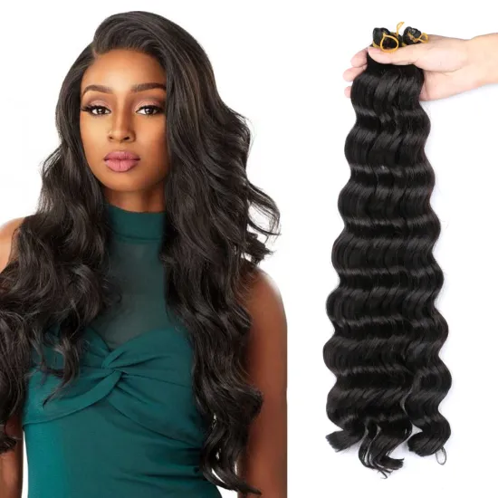 Made in China superior quality Deep Wave Hair Extension Synthetic Heat Resistant Fiber