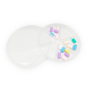 PET Nuts Round 6 Compartment Blister Tray