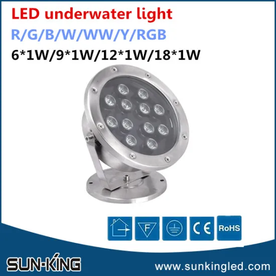 Fashionable customized swimming pool/fountain/pond underwater lighting 12V/24V, led green underwater lamp 12W