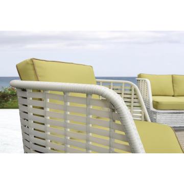 White Rattan Outdoor Muwebles na Muwebles