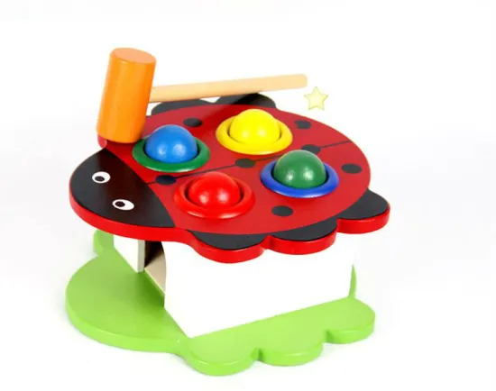 Wooden Beetle Hammer Bench with Pegs Game - Hamaster