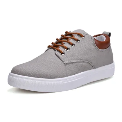 2025 Korean Men's Casual Board Shoes - Fashionable Canvas Running Shoes for All Matches