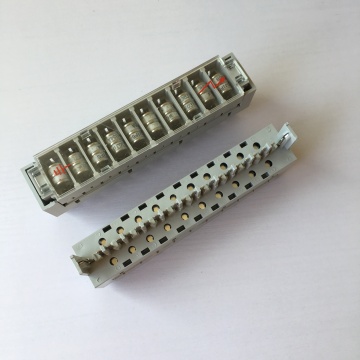 3 Pole 10 Pair Over-voltage Gas Tube Arrester Protection Magazine