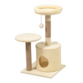 Tall Modern Cat Tree Tower Pet-Plush Indoor Scratcher Multi Tier Climbing House Large Cats Activity Playground Carton
