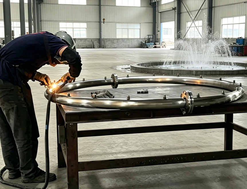 Production of circular fountains