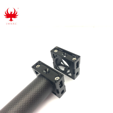 30mm Integrerad klämma Black Carbon Fiber Tube Clamp CNC Aluminium Motor Mount Fixture Clip Holder