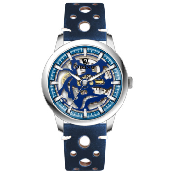 Skeleton Dial Men&#39;s Mechanical Awtomatikong Wrist Watch