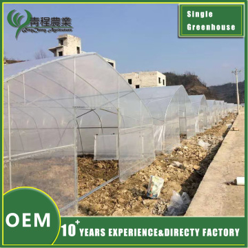 Цяпліца з круглай сталёвай трубой з адным пралётам