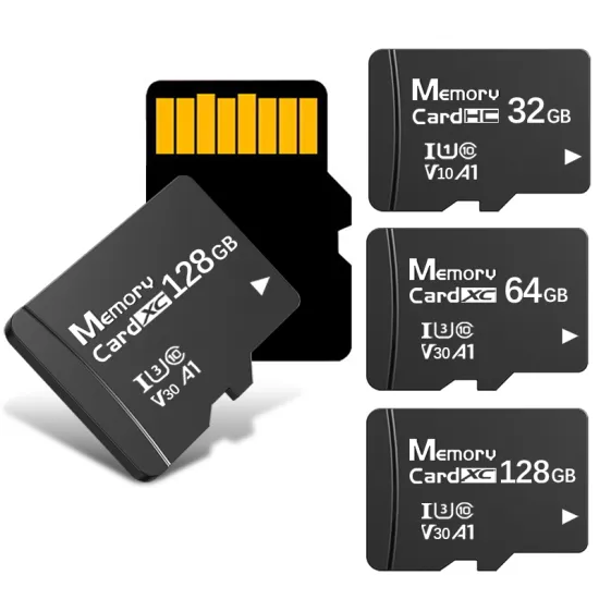 High-Speed Mini SD Cards for 4K Recording - 128GB to 8GB Capacities for DVRs and Security Cameras