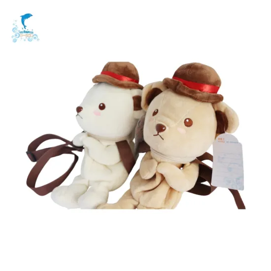 New Creative Plush Cartoon Bear School Bag
