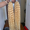 613 Blonde Hair Bundles Straight Human Hair Bundle 613 Honey Blond Hair Extension Brazilian Unprocessed Virgin Human Hair Weave Double Drawn Factory