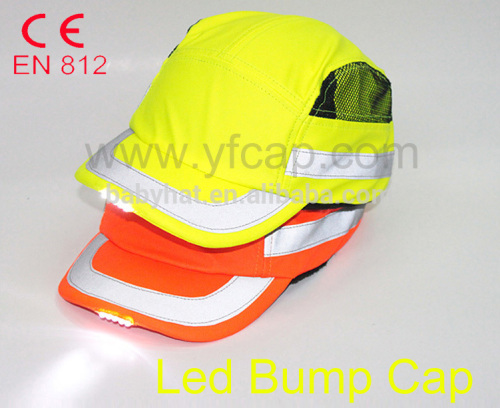 CE EN812 bump cap with led lights