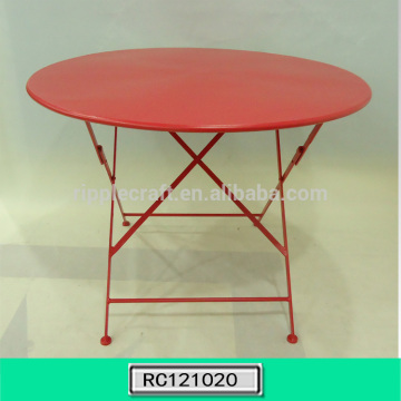 Simple Cheap Red Outdoor Round Table for Outdoor Living