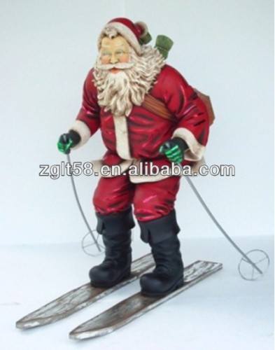 2014 Christmas ornaments resin santa claus statues