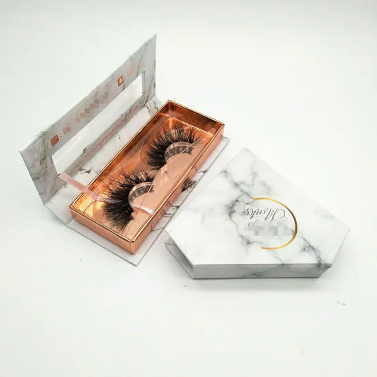 Luxury Marble Look Eyelash Packaging Paper Box