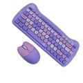 Clavier et souris sans fil rose pour les jeux mobiles