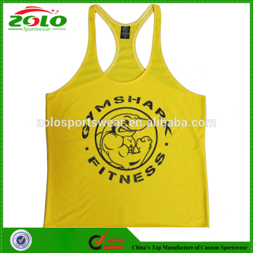 Professional Good Quality Cotton Men Bodybuilding Stringer Gym Singlets